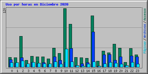 Uso por horas en Diciembre 2020