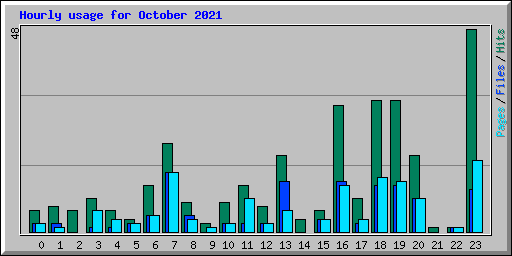 Hourly usage for October 2021